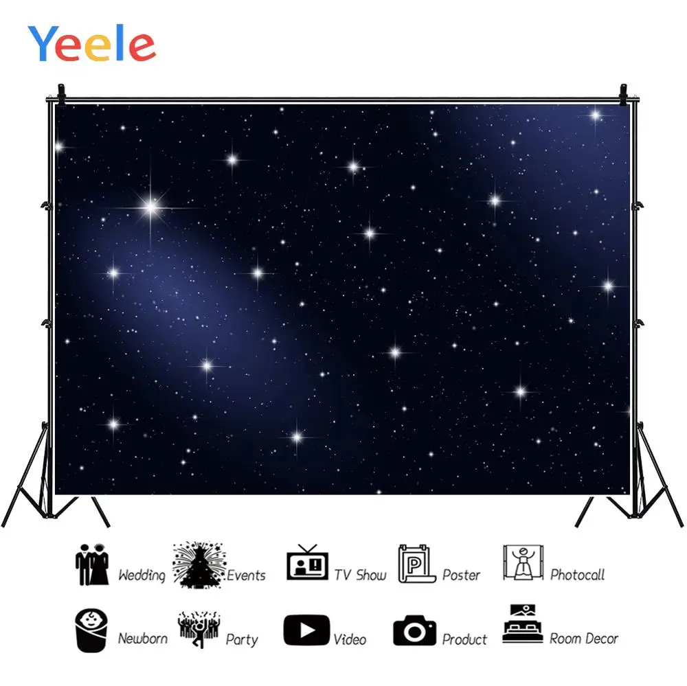 Фоны для фотосъемки Yeele с изображением ночного неба и звездных блесток детского