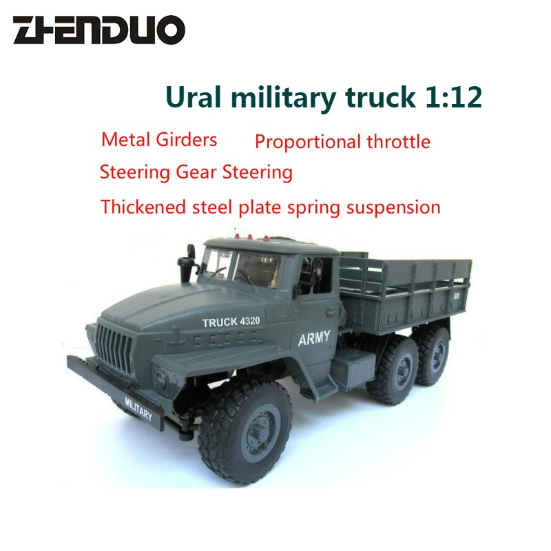 

Military Truck Toys 1:12 Remote Control Trucks 6 Wheels Drive simulation Off-Road RC Car Climbing Cars RTR Toy for Child Gifts