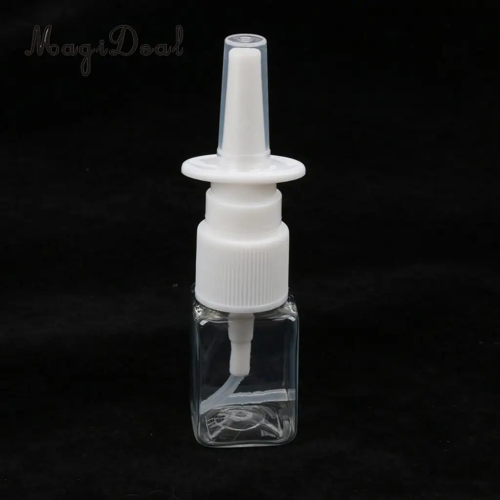 20pcs Square Plastic Empty Refillable Nasal Spray Bottles for Travel Party School Outdoor Trip  10ml