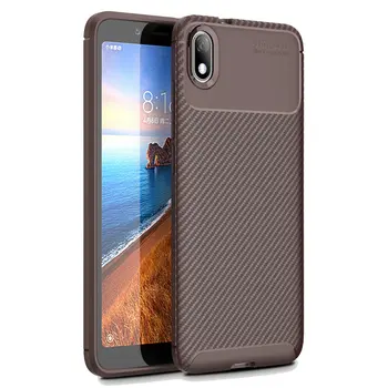 

30pcs/lot For Xiaomi Redmi 7A Shockproof Carbon Fiber Ultra Slim Armor TPU Case For Xiaomi Redmi 7A