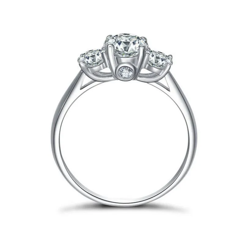 Ювелирные изделия из стерлингового серебра 0,8 карат, кольцо из стерлингового серебра 925 пробы на заказ(XJ