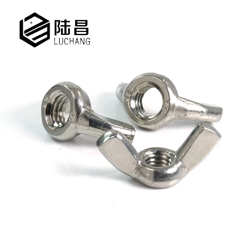 

LUCHANG Free Shipping 20PCS M3 M4 M5 304 Stainless Steel Metric thread Hand Tighten Nut Butterfly Nut Ingot Wing Nuts