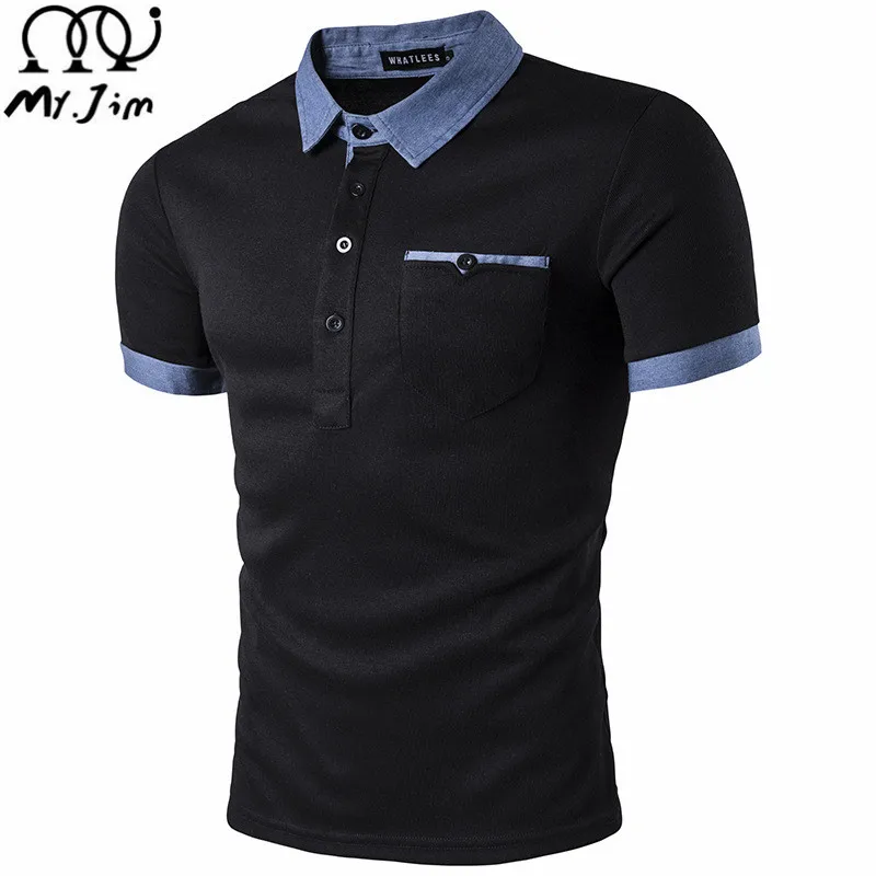 Mr. jim 2017 nieuwe mode heren polo shirt merk kleding toevallige mannelijke polos ademend