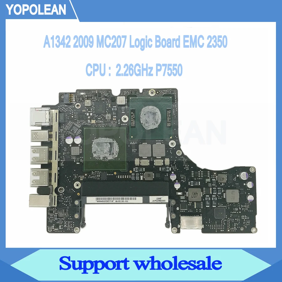 Материнская плата 820 2883 A P7550 2 26 ГГц материнская для Macbook 13 дюймов A1342 конец 2009 года