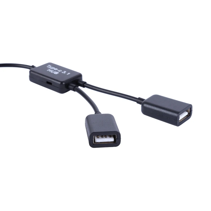 15 см usb type C 3,1 папа-двойной USB 2,0 мама OTG зарядный кабель 2 порта концентратор с кабелями 1 до 3 шнур или Y сплиттер кабели