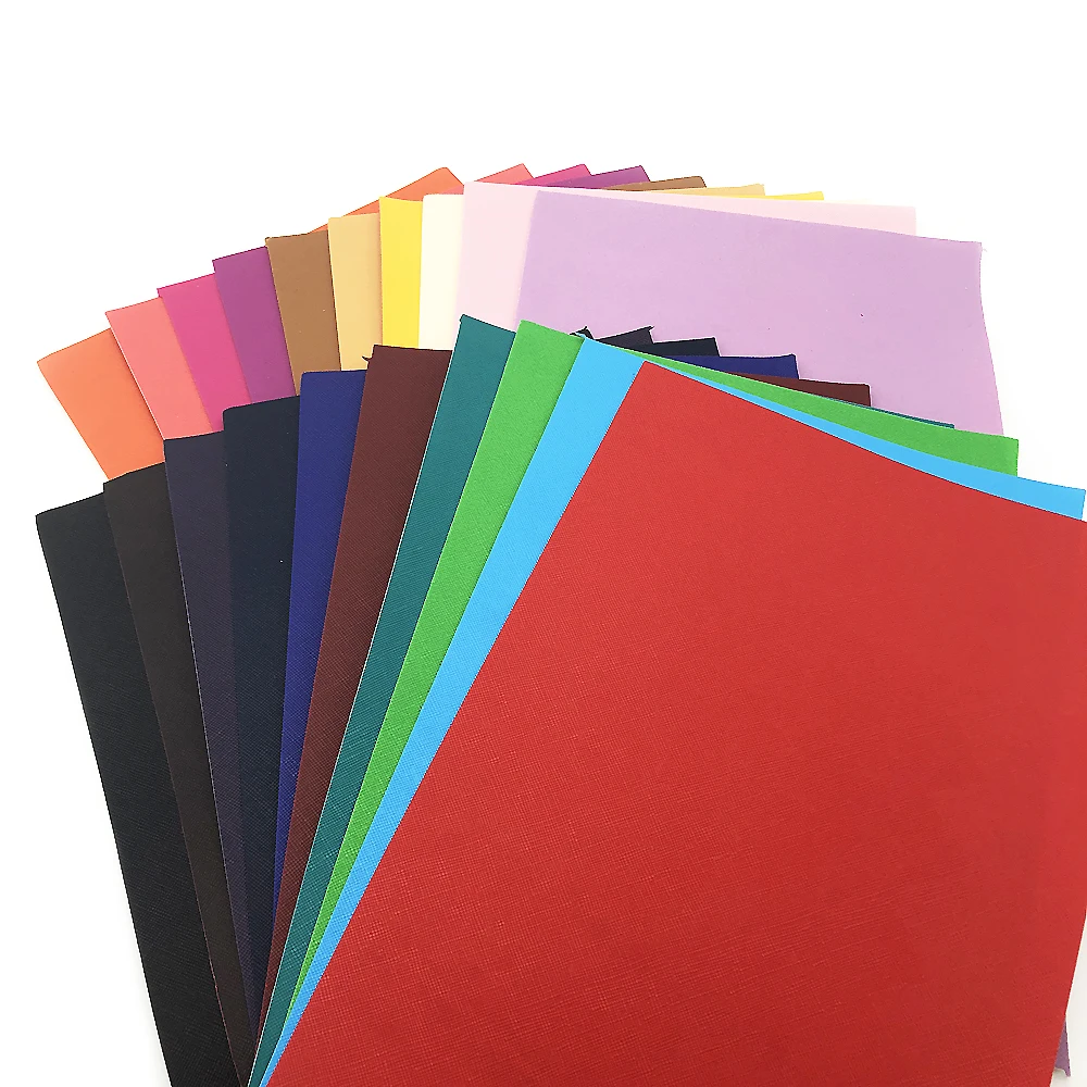 

New 20*34cm Solid Synthetic Leather Patchwork For Hair Bow Bags DIY Projects Assorted Colors,1Yc4128