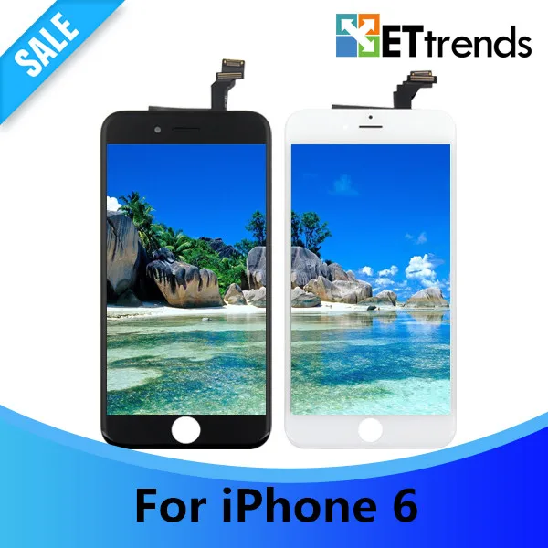 

10pcs/lot Grade AAA No Dead Pixel for iPhone 6 LCD Screen Touch Digitizer with Cold Press Frame Full Assembly DHL Free Shipping