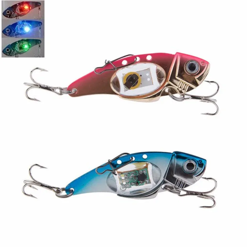 Night Imitation Creature Bait 2 Colors Flashing LED Light Deepwater