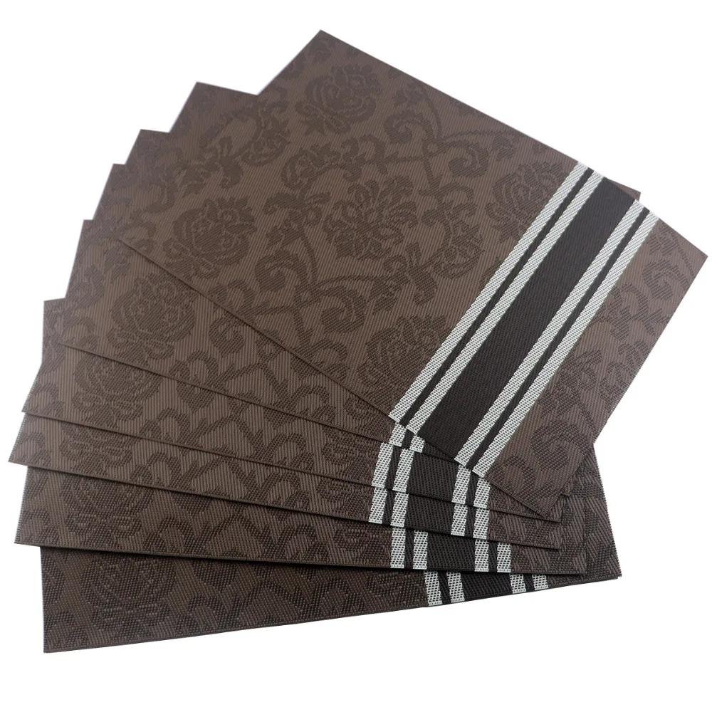 4pcs/set pvc placemat dining table mats set de table bowl pad napkin dining table tray mat coasters kids table set