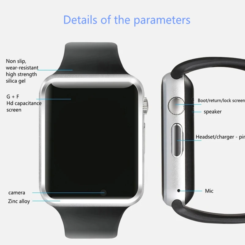 GETIHU Smart Watch A1 Smartwatch For Apple iPhone Android Samsung Bluetooth Digital Wrist Sport Watch SIM Card Phone With Camera