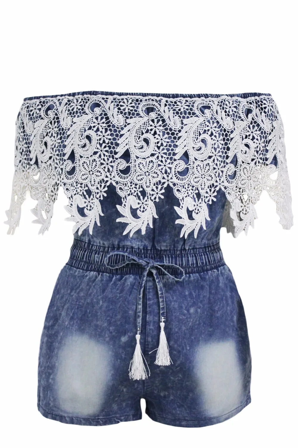 Crochet-Lace-Trim-Off-Shoulder-Denim-Romper-LC64137-5-3