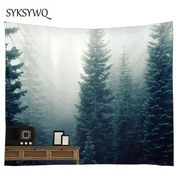 

Psychedelic Tapestry Forest Wall Hanging Tree Wall Cloth Tapestries Dorm Decor Bohemian Tenture Jungle Wall Carpet Beach Towel