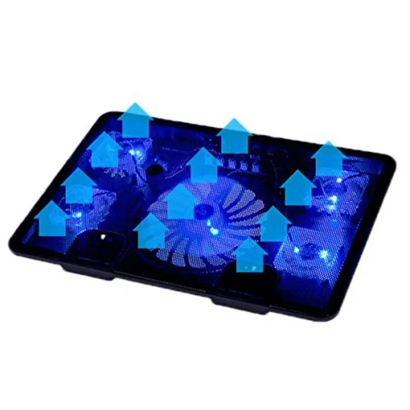 Hot sale Genuine 5 Fan 2 USB Laptop Cooler Cooling Pad Base LED