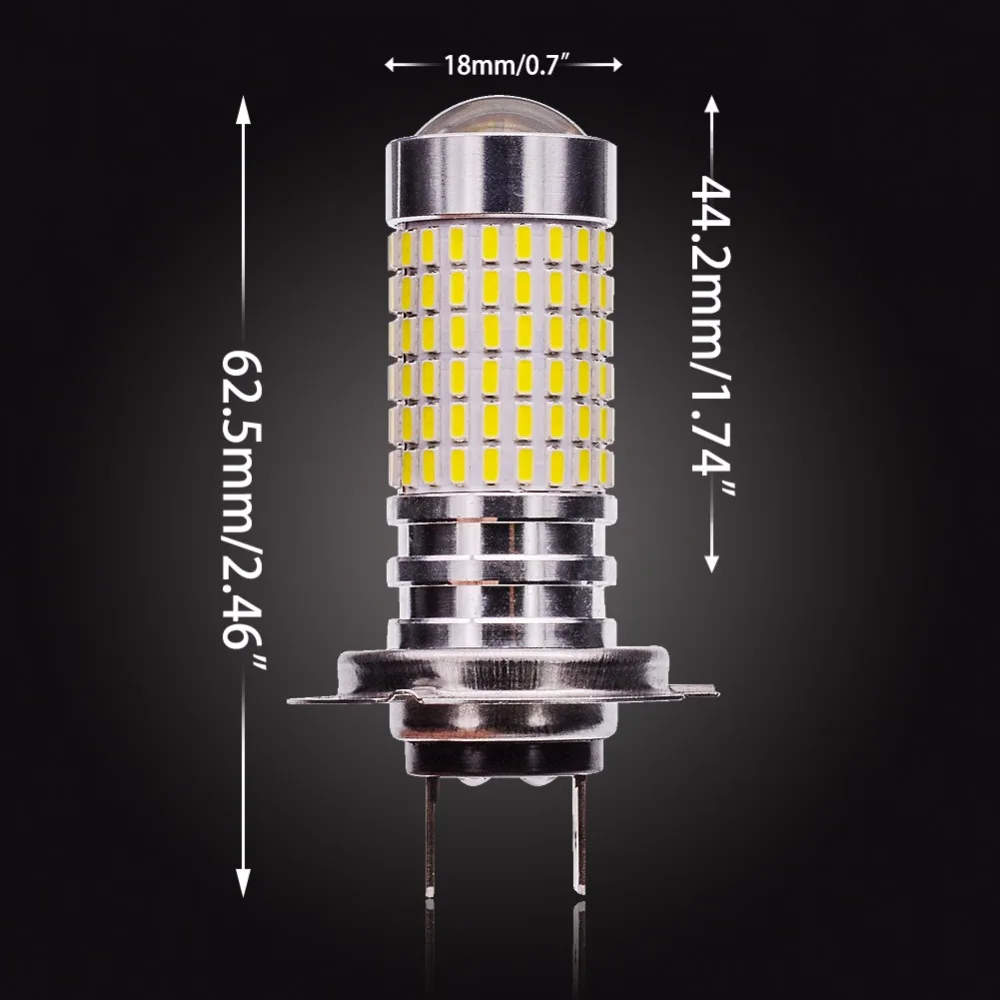 Katur 2x H7 светодио дный лампы для автомобилей Противотуманные фары дальнего светодио дный 6000 К белый 1500Lm Авто светодио дный s ходовые огни DC 12 В для светодио дный