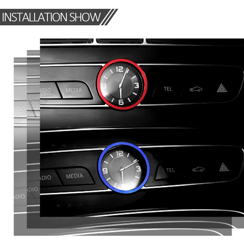 NOANS 1 шт. автомобильный Стайлинг приборной панели цифровые часы кольца в оправе AMG наклейки Алюминиевые кольца для Mercedes Benz W213 E класс аксессуары