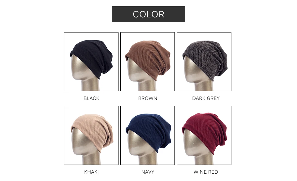 Geebro Women Knitted Ribbed Beanies Hat Winter Cap Solid Color Hip-hop Slouch Hats Skullies Chapeu Feminino DQ400N