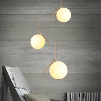 

Glass ball pendant lamp modern pendant lamp for living room / bedroom / dining room art deco lampara indoor use