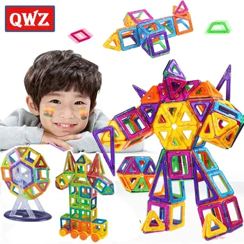 

QWZ 138PCS Mini Block Magnetic Designer Models Building Blocks Toy Children's Learning Educational Enlighten Technic Toys Gifts