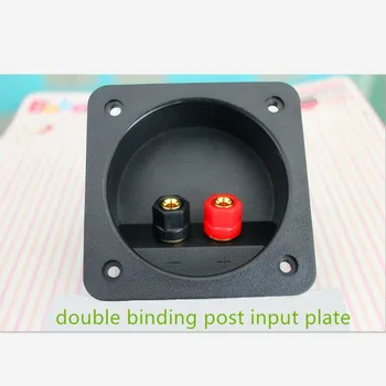 

10pcs/lot Square with Corner round speaker terminal double binding post input plate for car speaker audio home audio DIY