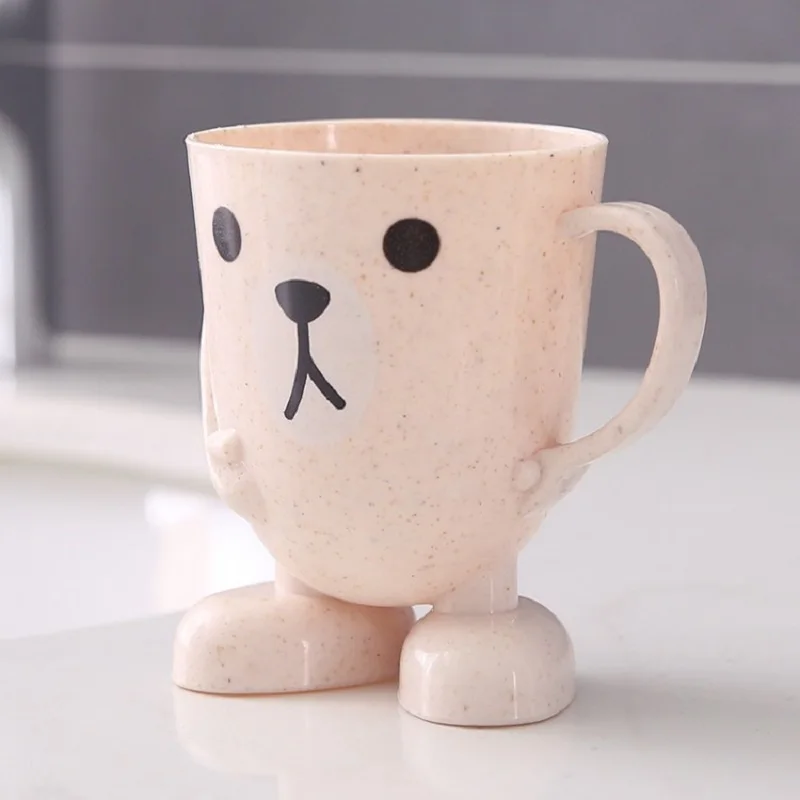 

1 Pcs PP Material Gargle Cup Green Eco-friendly Bathroom Supplies Cartoon Animal Pattern Toothbrush Rinsing Cup Wash Tooth Mug