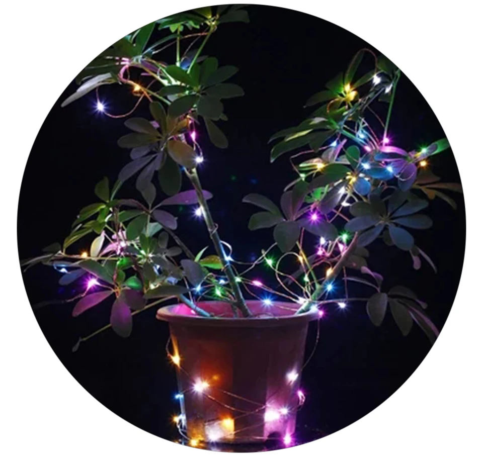 10M Christmas Lighting String 220V EU Plug 100 Lights 8 Modes RGB Multicolor Indoor Xmas Garden Party Wedding Decoration String (7)