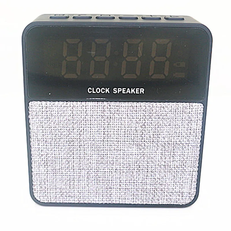 6 S2610 Portable Wireless Bluetooth Clock Speaker Soundbar TF FM Alarm Clock Subwoofer Stereo Speakers FM Radio Support TF Card