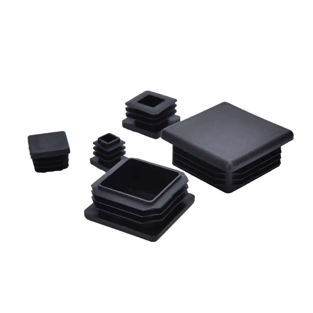 

New 10Pcs Black Plastic Blanking End Caps Square Inserts For Tube Pipe Box Section Wholesales