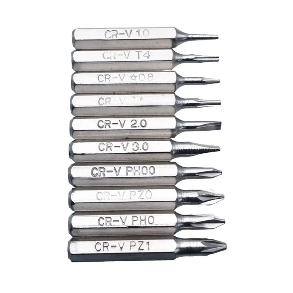 10pcs CR-V Torx Bit Set Including T3,T4,T5,T6,T7,T8,T9,T10,T15,T20(T6-T20 Security torx)
