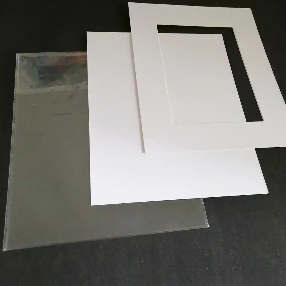 6 Picture Frame Mats And 6 Backing White Picture Mats With Core