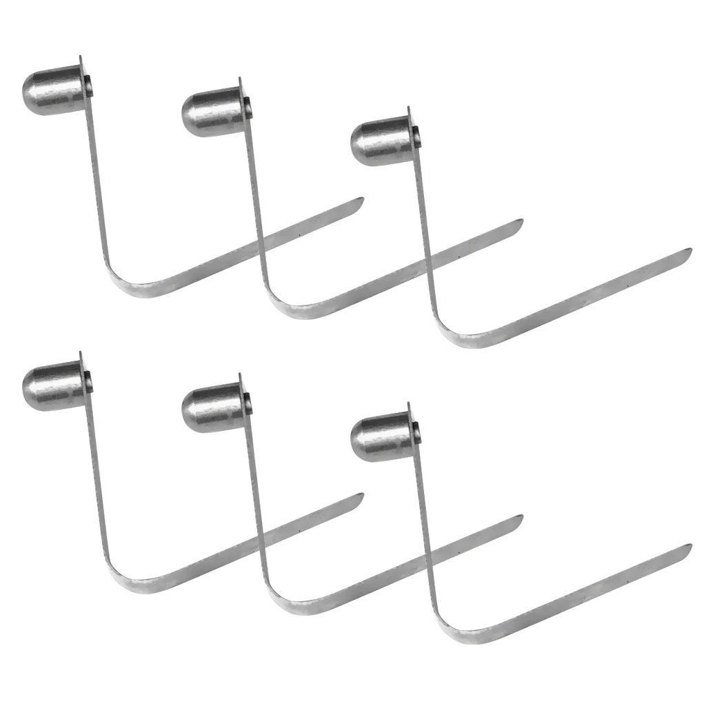 6 Pieces Lightweight Single Button Clips 8mm Kayak Paddle Snap Spring Clip Tent Pole Clips for Kayak Paddle Tent Pole
