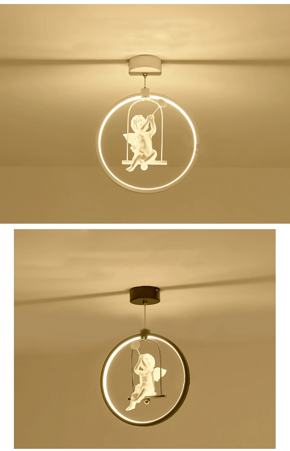 Светодиодный подвесной светильник в скандинавском стиле из смолы, люстра в виде ангела, для спальни, гостиной, в поисках подвесных ламп, декоративный светильник, светильники