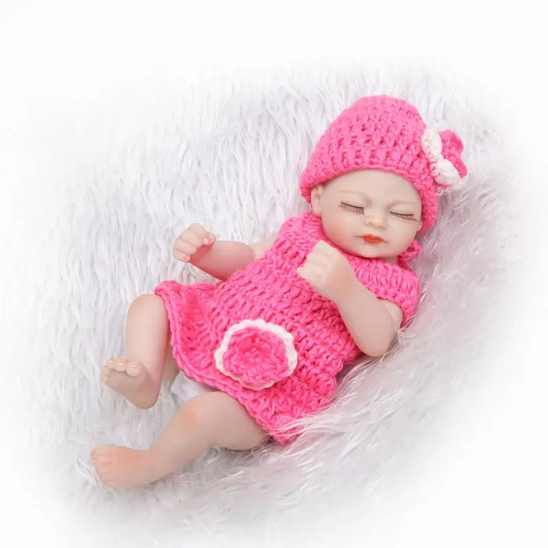 

New design Realistic soft Anatomically Correct 10" reborn Baby Girl doll gift for children on Christmas