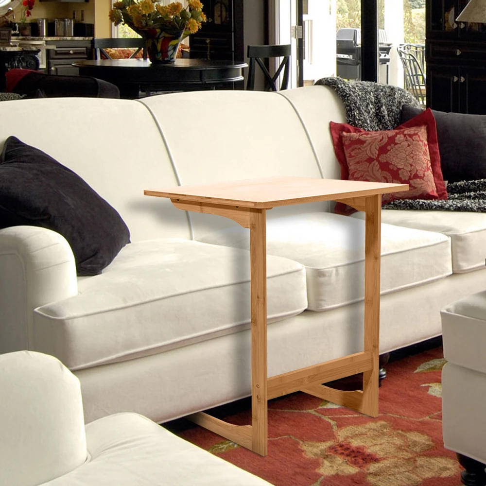 L-shaped Sofa Side Coffee Table Low Table Basse Bamboo Color Side Tables 60*40*65cm