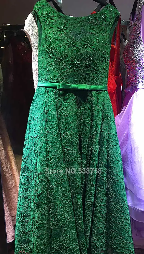 Suosikki/ Новое поступление, вечерние платья для торжественных вечеринок Vestido de Festa, длинное платье на шнуровке, с бусинами, длиной до колен - Цвет: Зеленый