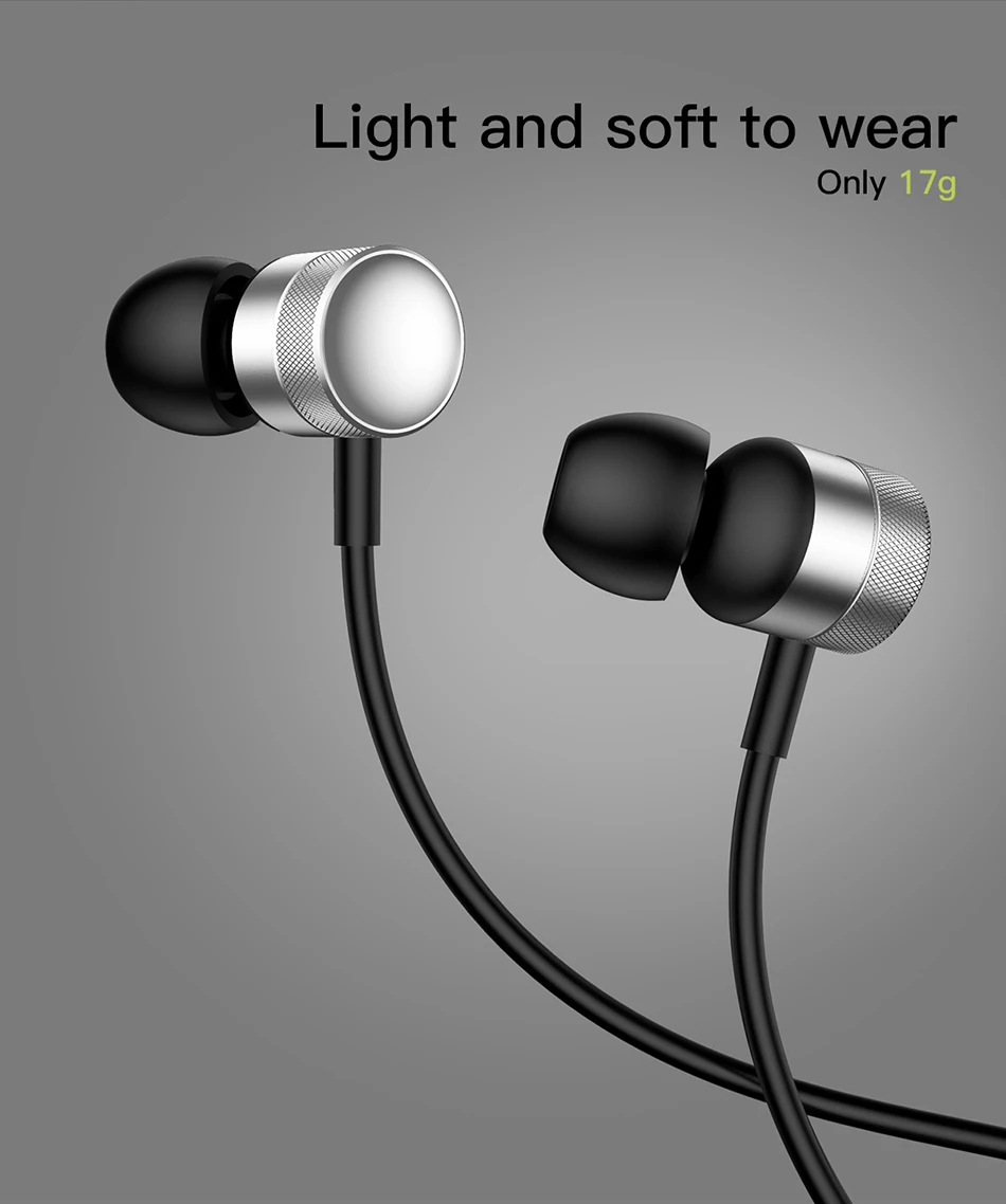 Baseus H04 Bass Sound Earphone In-Ear Sport Earphones with mic for xiaomi iPhone Samsung Headset fone de ouvido auriculares MP3