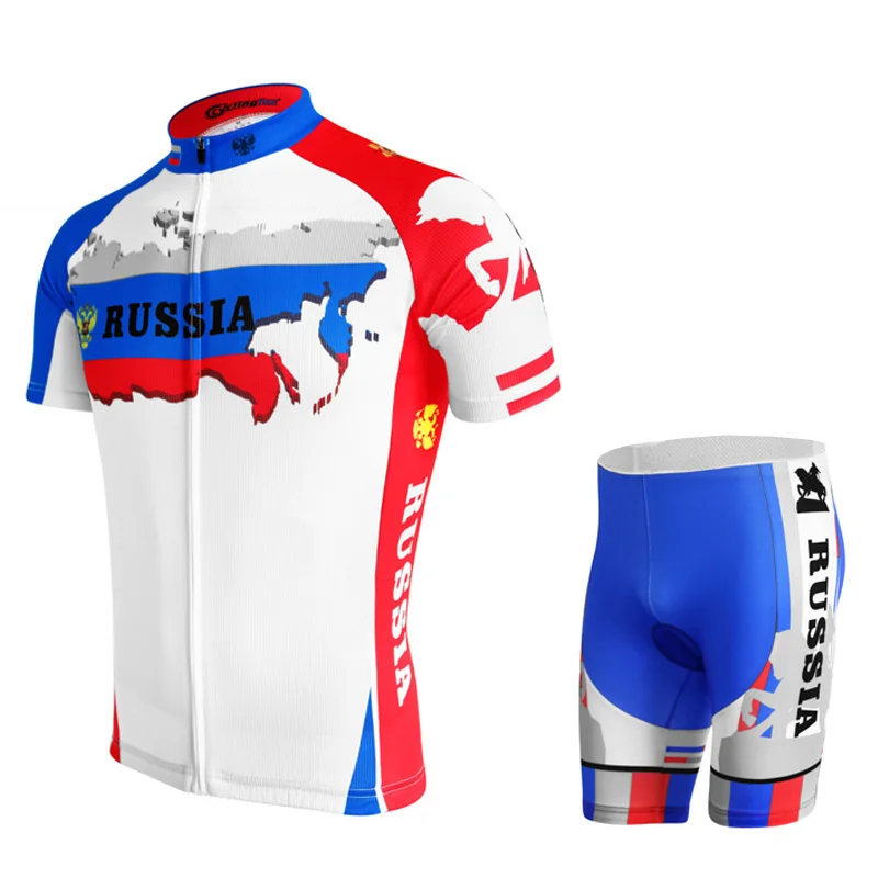 Новая велосипедная футболка ropa Ciclismo, Мужская велосипедная одежда с коротким рукавом, одежда для русской команды, белая трикотажная футболка, топ, шорты, гелевая подкладка - Цвет: stely photos