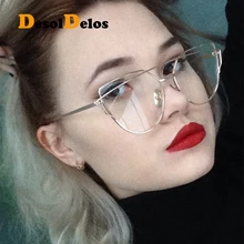 Spectacle Gold Frames Eye Clear Lens Glasses Frame Women Optical Cat Eye Eyewear Eyeglasses Glasses for Women Gift 2019