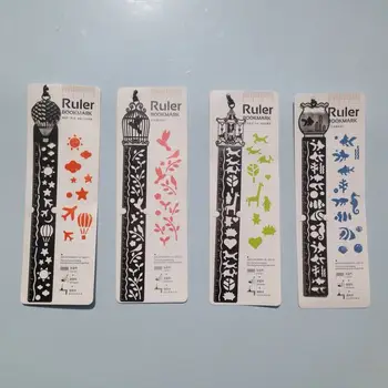 

40 PCS/LOT Delicate cutout book mark ultra-thin metal ruler bookmark tape ruler brief book marker fashion bookmarks