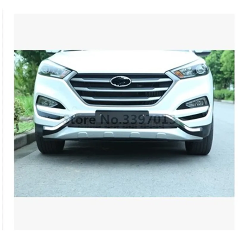 Автомобильный Стайлинг для hyundai Tucson передние и задние бамперы Противоскользящий протектор Литье