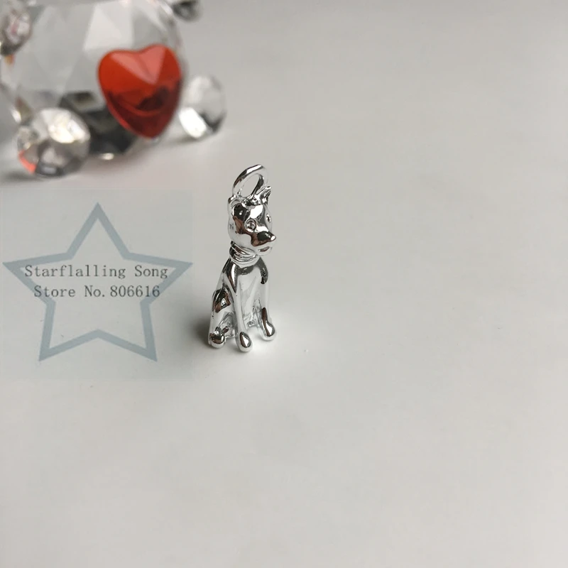 

23*9MM 30pcs " Dog " Shape Nickel Color Alloy Pendants Jewelry Charms