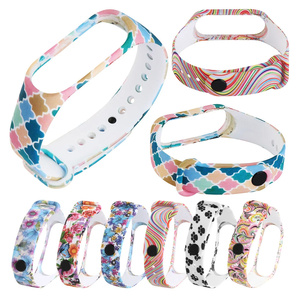 

1pc Colorful Silicone Bracelet Strap Wristband Wrist Band Replacement For Band 3 Non-slip Bracelet Replace Durable