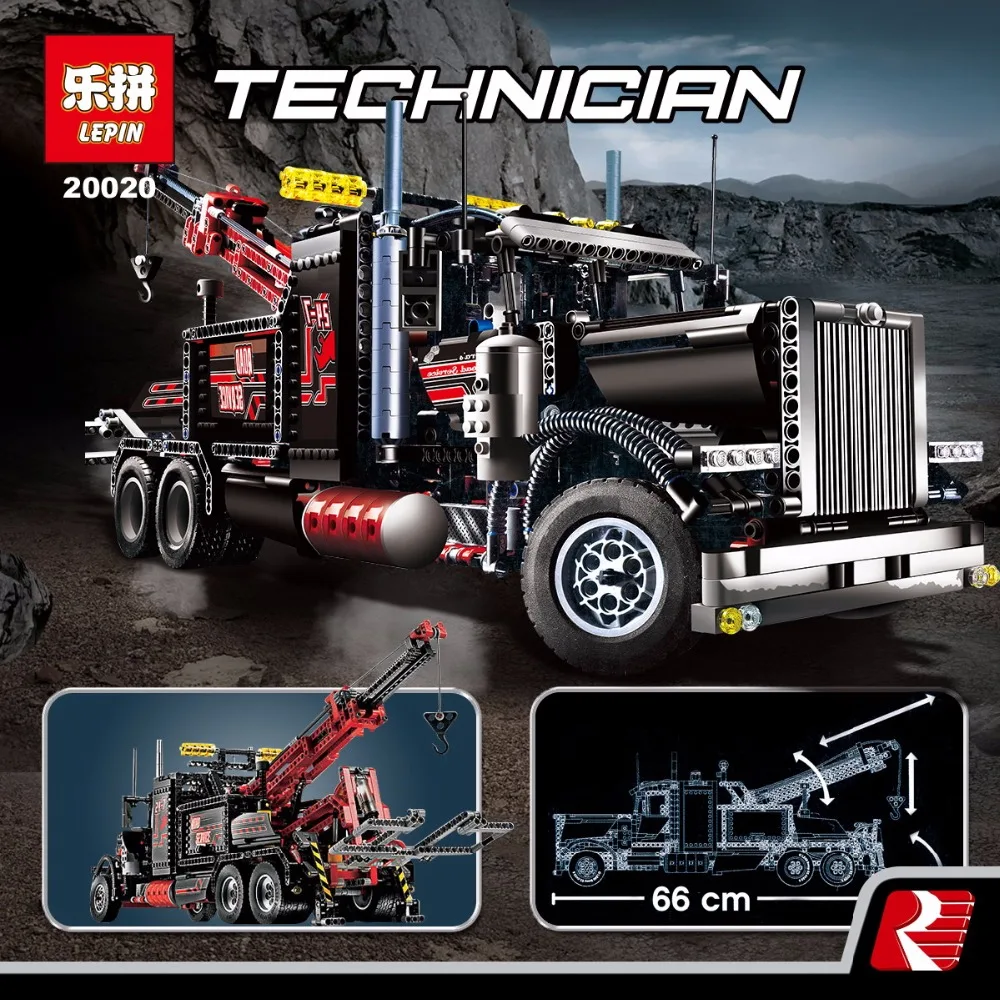 

1877 pcs LEPIN technic series The American heavy container trucks Model Building blocks Bricks Compatible Toy legod 8285