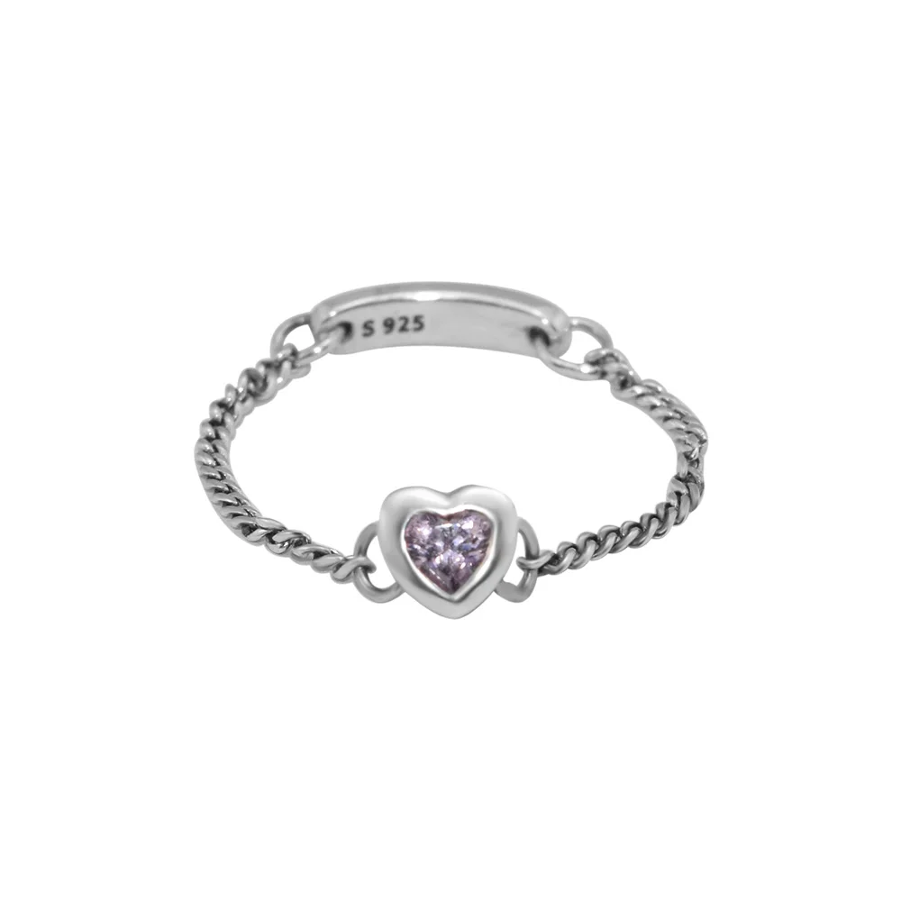 CKK 925 пробы серебро энергичный сердце розовый кольцо для Для женщин оригинальные украшения DIY Создание Юбилей подарок