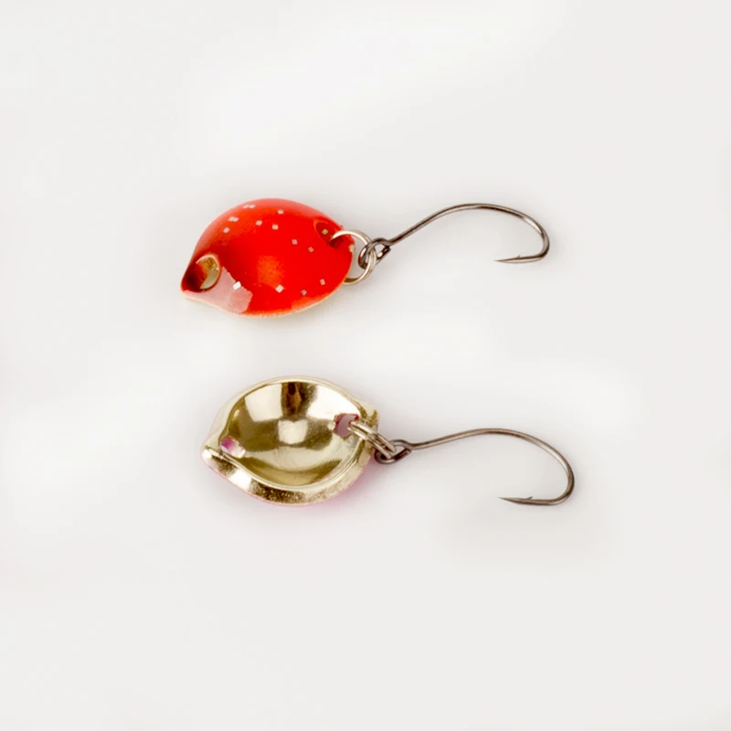 Creative pea pods 1.8g/2.5g copper micro-throwing mouth white strip of metal small sequins Artificial Pesca Bait Jig Spoon Lure