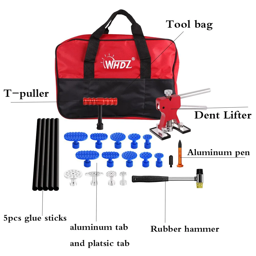 SWHGYWHZ Дент клей для захвата обратный молоток вмятины на кузове автомобиля ремонт инструменты для проверки вмятин атлет вкладки для инструмента для правки вмятин кузова присоски PDR клеевой набор