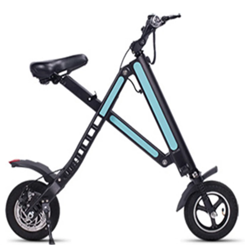 Discount Fast Foldable Electric Bike 36V 250w 10.4AH 45km 10inch Lithium Battery Bicycle  Aluminium Alloy  Ebike 2