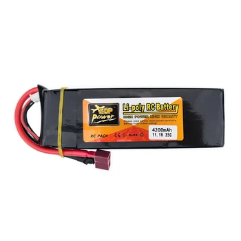 

11.1v 3s 4200mAh Lipo battery 35C max 35C ZOP XT60 or T plug lithium batteries For Trex 500 RC Helicopter Airplane drone part