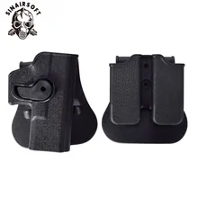 Right Hand Belt Loop Paddle Platform Tactical Gun Pistol Holsters with Magazine Clip Pouch For Hunting IMI Holster Glock 17 19