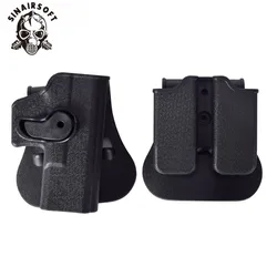 Coldre de pistola tática para a mão direita, plataforma de remo, cinto com clipe de revista, bolsa para caça, imi, coldre glock 17 19