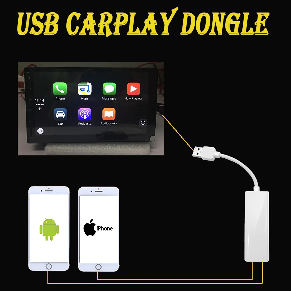 Новейший Android Авто Радио USB Apple Carplay адаптер мини USB Carplay адаптер гнездо наборы